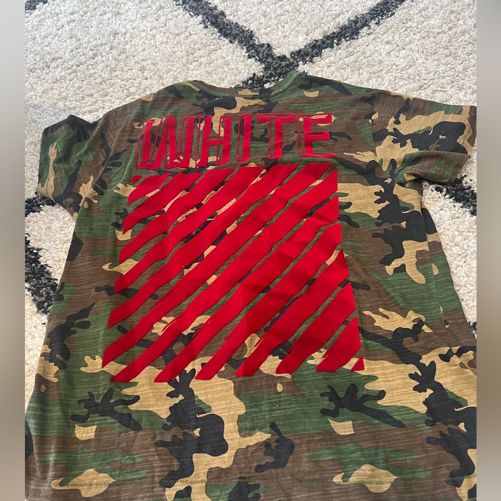 Off white camo shirt.  Size large